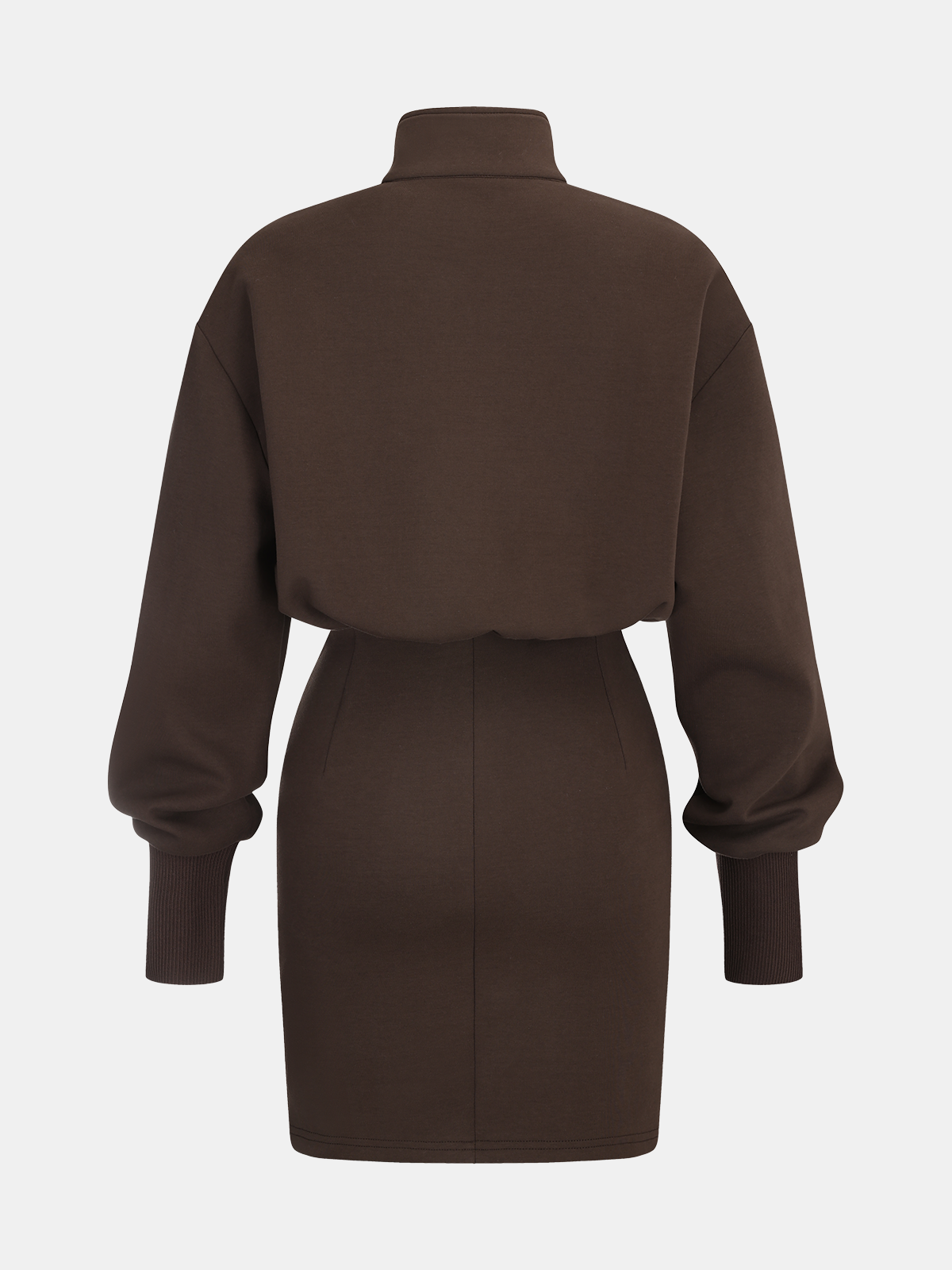 Half Zip Sweatshirt Mini Dress