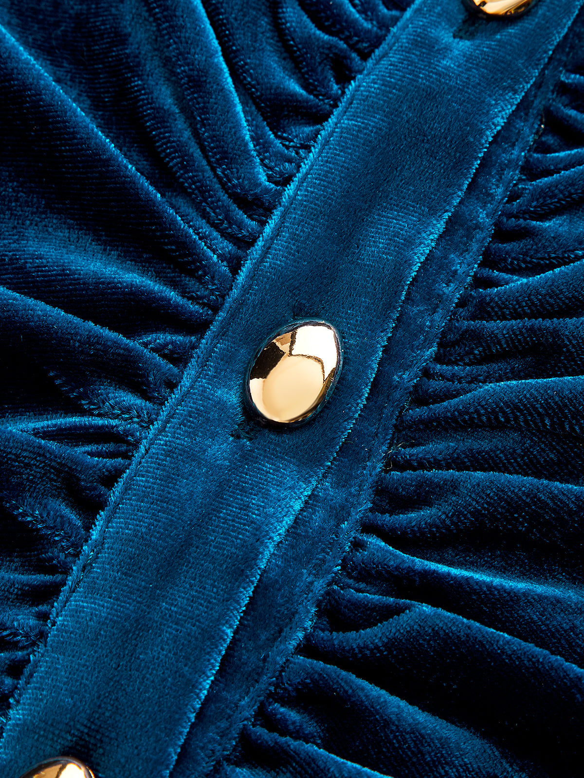 Ruched Velvet Shirt Dress