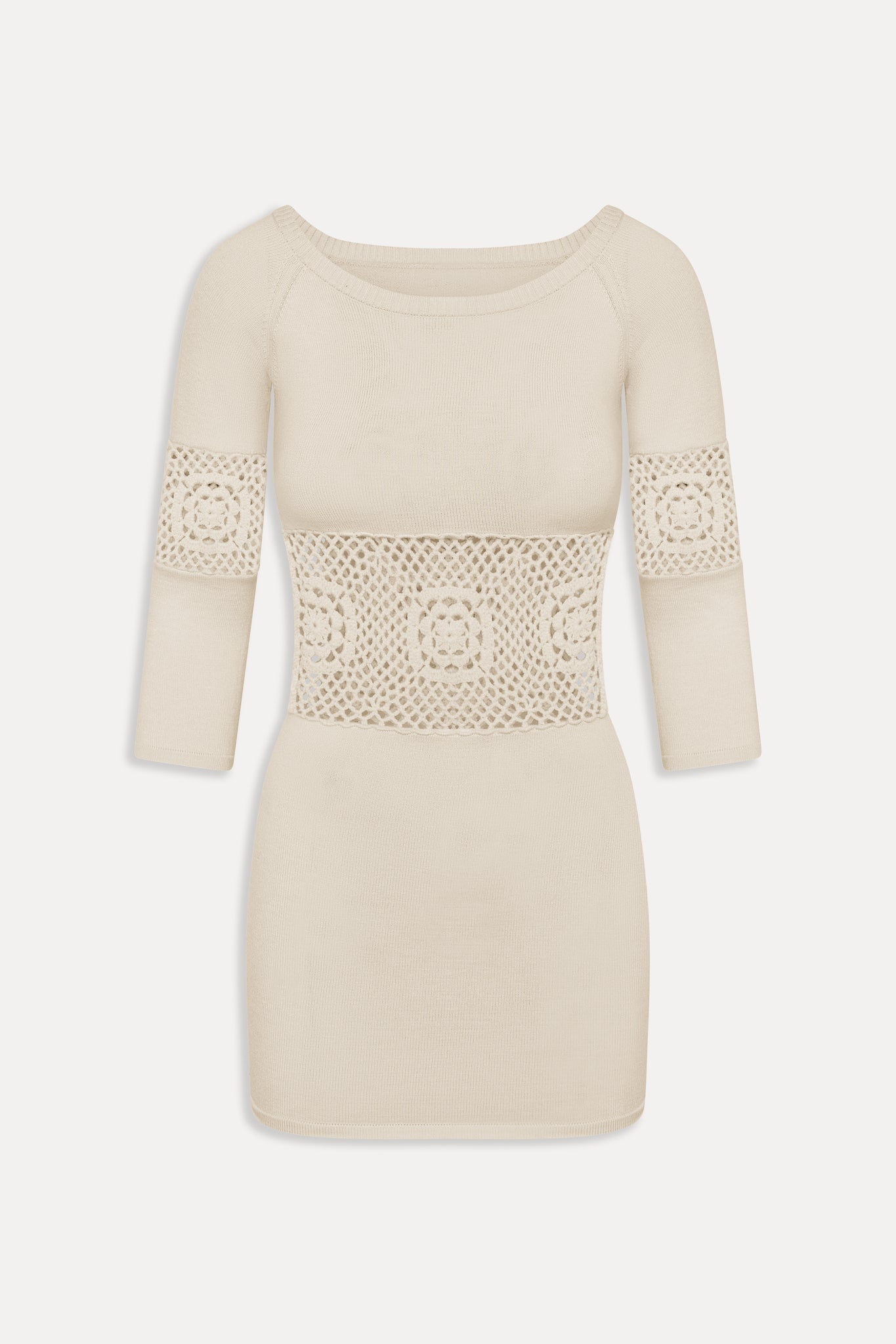 Festival Crochet Knit Mini Dress - Bunny