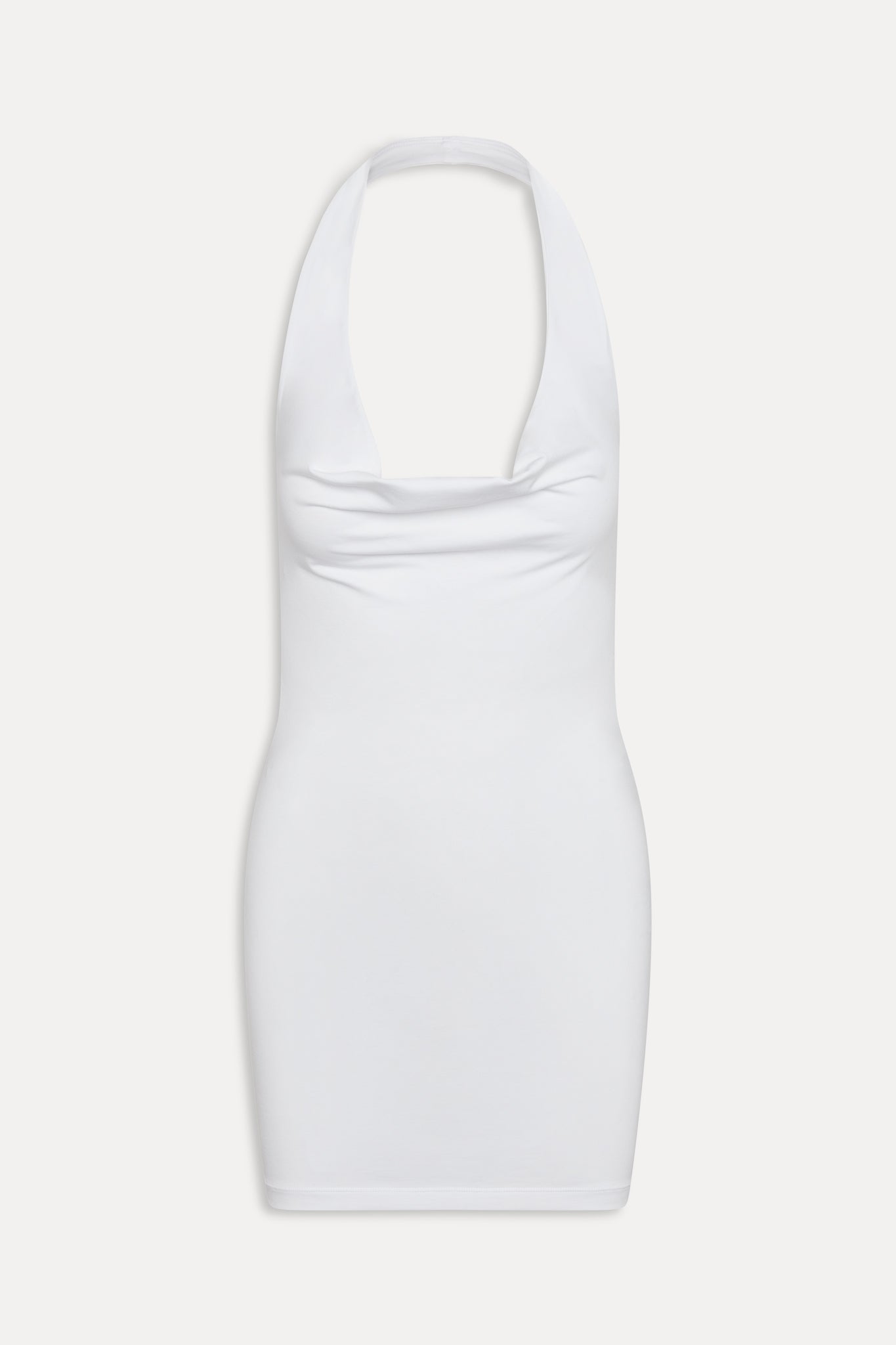 x JENNIE Solo Halter Mini Dress - Optic White