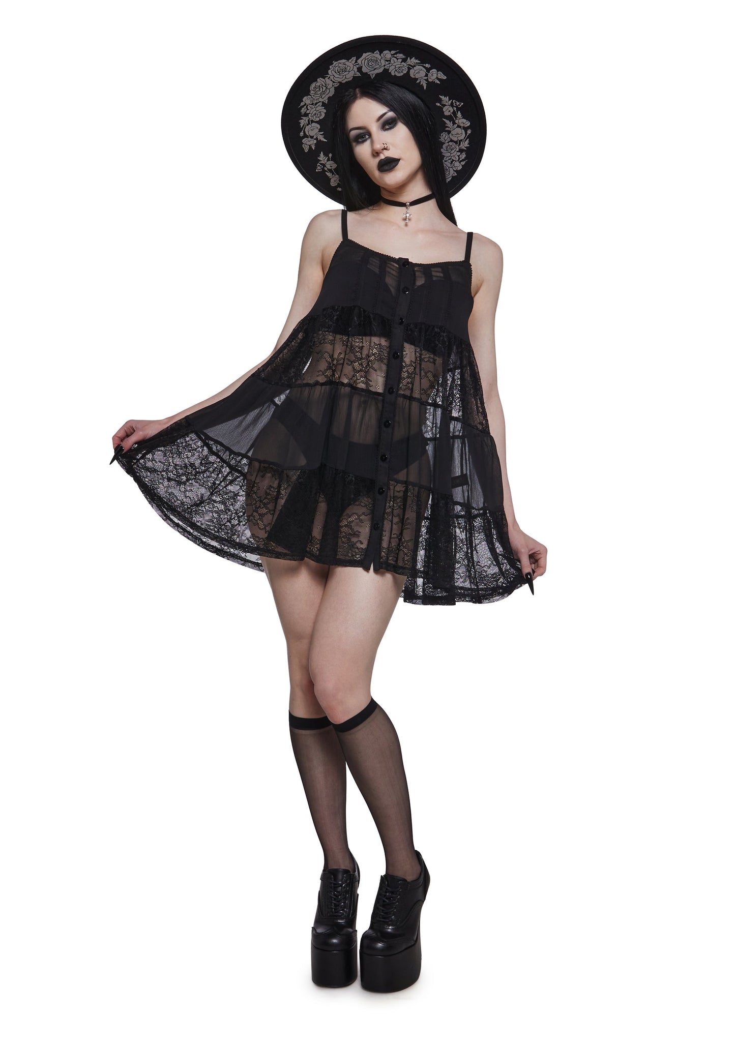 Iris Lace Baby Doll Dress